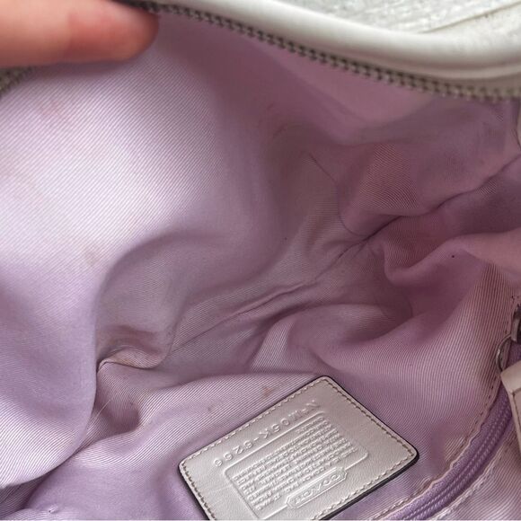 COACH Lavender Signature Y2K Hobo Baguette Shoulder Bag Hampton SoHo 6266 - Picture 11 of 14